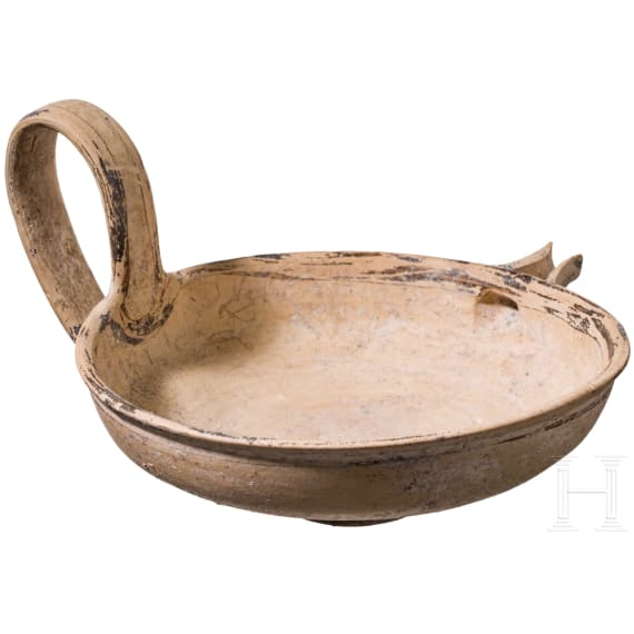 Kyathos-&auml;hnliche Henkelschale mit Ausguss, Daunisch, 4. Jhdt. v. Chr.