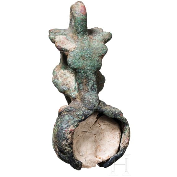 Bronzeb&uuml;ste der Minerva, Laufgewicht f&uuml;r Balkenwaage, 2. - 3. Jhdt. v. Chr.