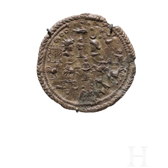 Bleiplakette mit Darstellung der Donaureiter, Donauprovinzen, 2. - 3. Jhdt. n. Chr.