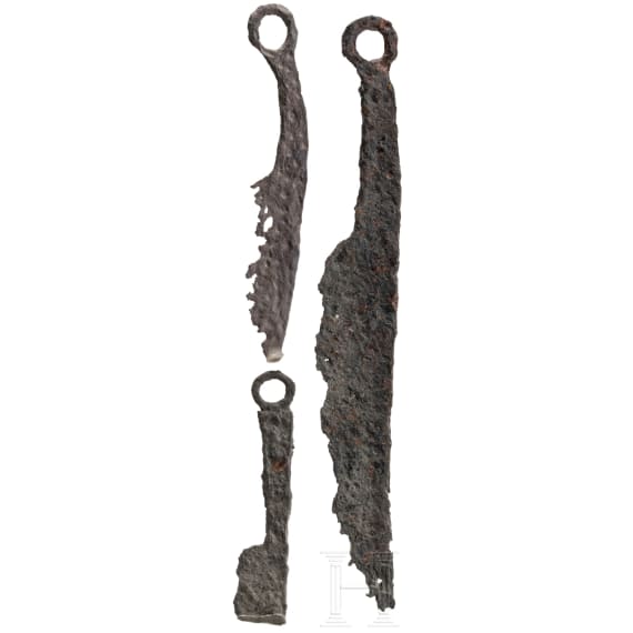 Drei keltische Ringknaufmesser, Lat&egrave;nekultur, 2. - 1. Jhdt. v. Chr.