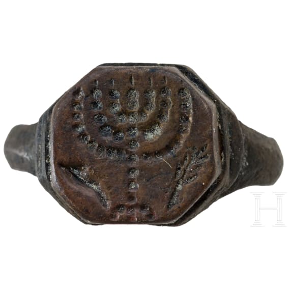 F&uuml;nf vorderasiatische J&uuml;dische Kleinaltert&uuml;mer mit Darstellung einer Menorah, 3. -12. Jhdt.