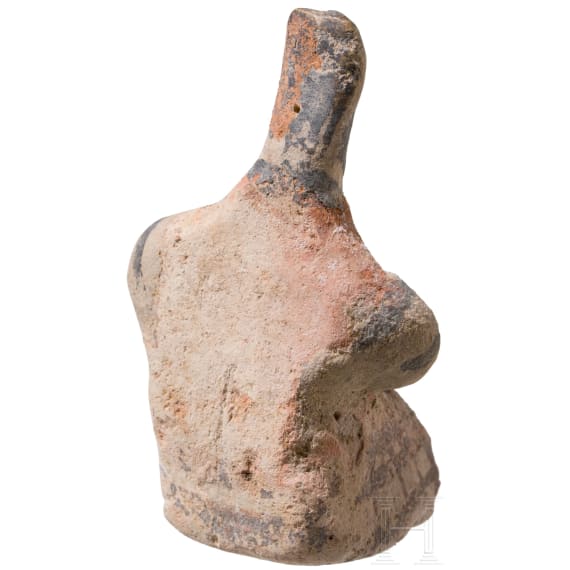 Mittelneolithische Steinaxt mit Bohrung, Frauenidol, n&ouml;rdliches Zweistromland, 5. - 4. Jtsd. v. Chr.