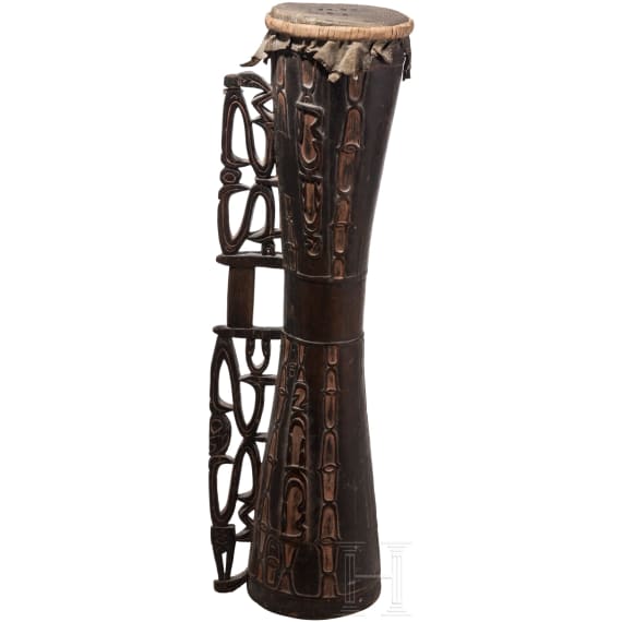 Trommel der Asmat, Papua-Neuguinea, 20. Jhdt.
