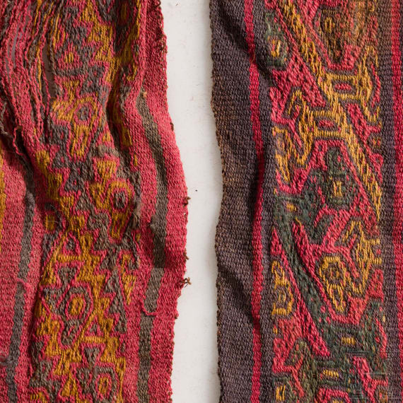 Konvolut Textilfragmente, Peru, Chancay, wohl 1200 - 1465 n. Chr.