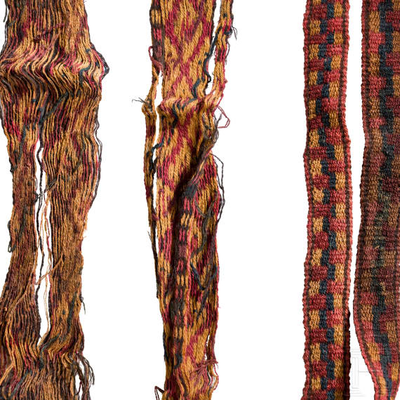 Konvolut Textilfragmente, Peru, Chancay, wohl 1200 - 1465 n. Chr.