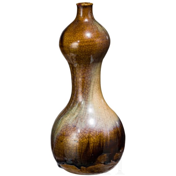 Doppelk&uuml;rbis-Vase, China, wohl Song-Dynastie oder sp&auml;ter