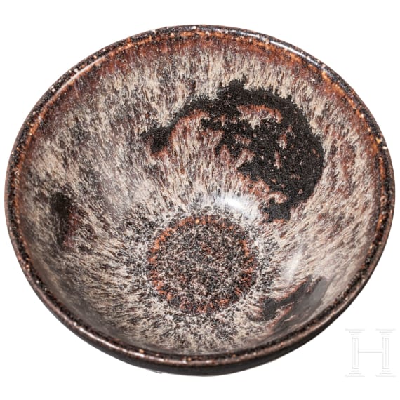 Jizhou-Teeschale mit Scherenschnitt-Dekor, China, wahrscheinlich s&uuml;dliche Song-Dynastie (1127 - 1279)