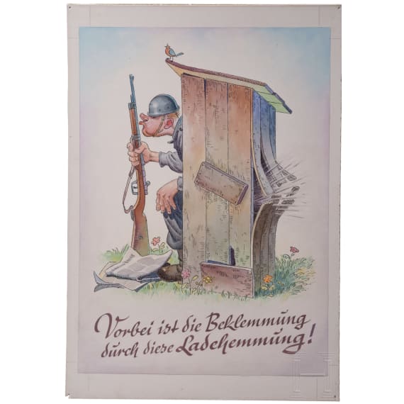 Drei Entw&uuml;rfe f&uuml;r Postkarten, M&uuml;nchen, 1950er Jahre