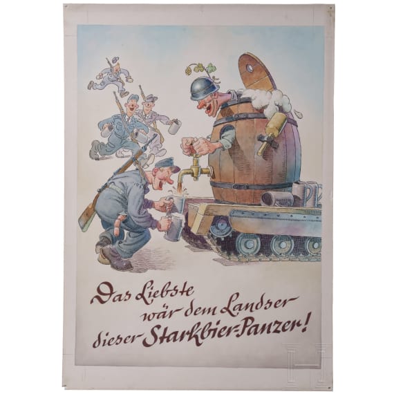 Drei Entw&uuml;rfe f&uuml;r Postkarten, M&uuml;nchen, 1950er Jahre