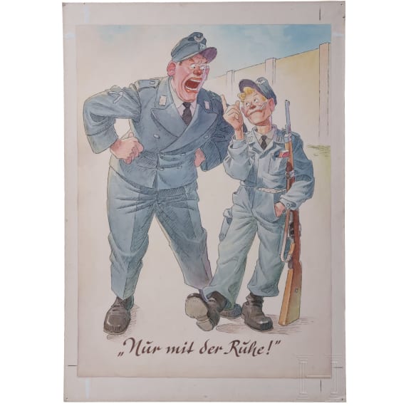 Drei Entw&uuml;rfe f&uuml;r Postkarten, M&uuml;nchen, 1950er Jahre