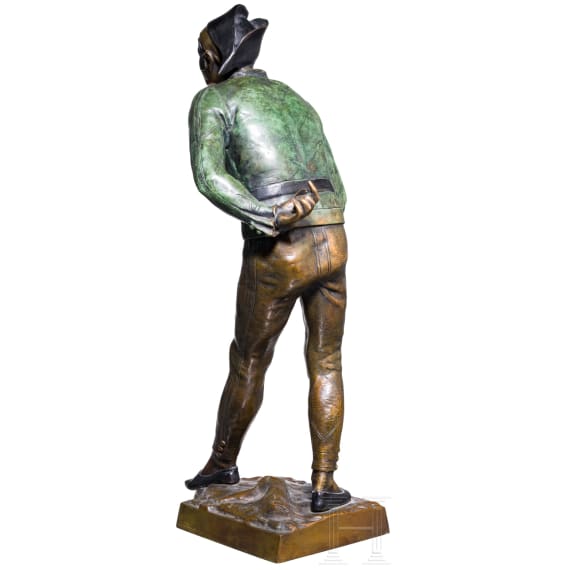 Eug&egrave;ne Marioton (1854 - 1933), Harlequin, a French FBL reproduction, 2nd half of the 20th century