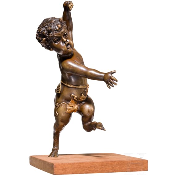 A bronze satyr, probably German or French, late 19th century