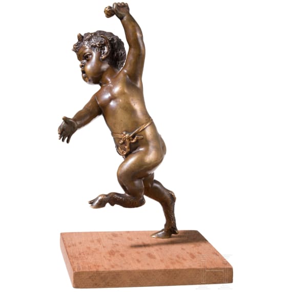 A bronze satyr, probably German or French, late 19th century