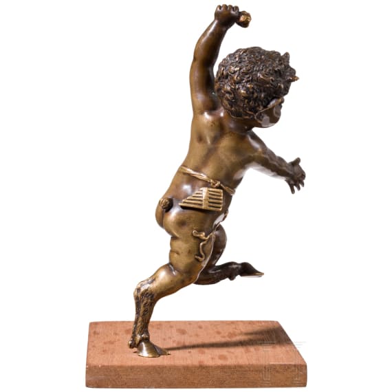 A bronze satyr, probably German or French, late 19th century
