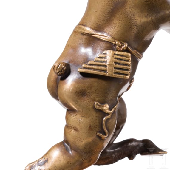 A bronze satyr, probably German or French, late 19th century