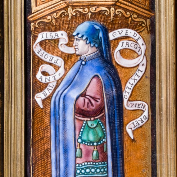 Email-Plakette, wohl Werkstatt Pierre Reymond (1513-1584), Limoges 16. Jhdt.