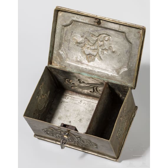 Schatulle aus Messing, deutsch, um 1750