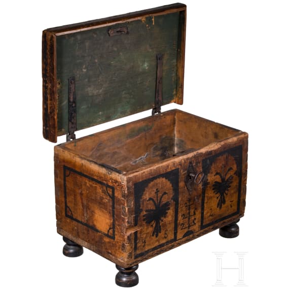 Bemalter Kasten, &Ouml;sterreich, datiert 1827