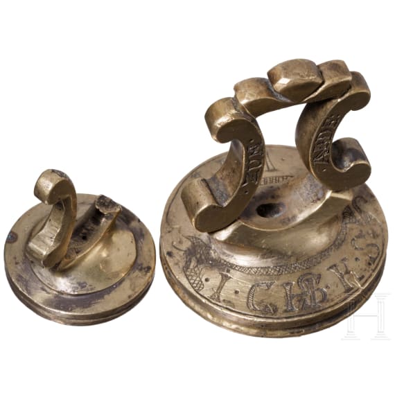 Zwei Stadtsiegel der Stadt Schotten, deutsch, datiert 1770