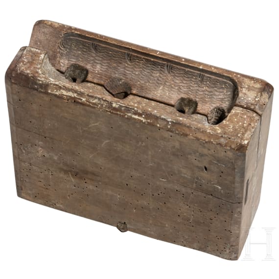 Doppelseitige Holzmodel f&uuml;r Votivfiguren, s&uuml;ddeutsch, 18. Jhdt.