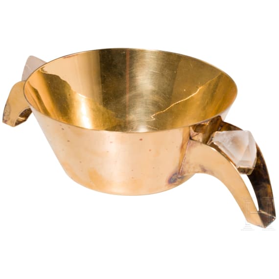 Vermeil-(Hostien-)Schale mit Bergkristall, Sch&ouml;nstett, Marienbr&uuml;der, 2. H&auml;lfte des 20. Jhdts.