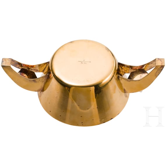 Vermeil-(Hostien-)Schale mit Bergkristall, Sch&ouml;nstett, Marienbr&uuml;der, 2. H&auml;lfte des 20. Jhdts.