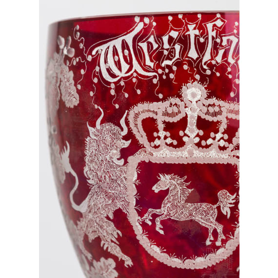 Fu&szlig;becher, Westfalen, datiert 1892