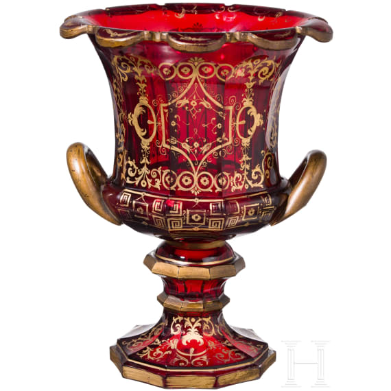 Gro&szlig;e Kratervase, B&ouml;hmen, um 1900