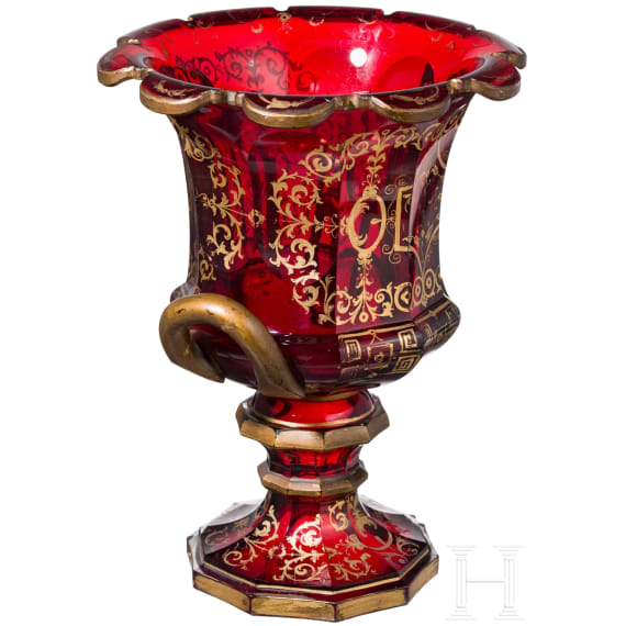 Gro&szlig;e Kratervase, B&ouml;hmen, um 1900