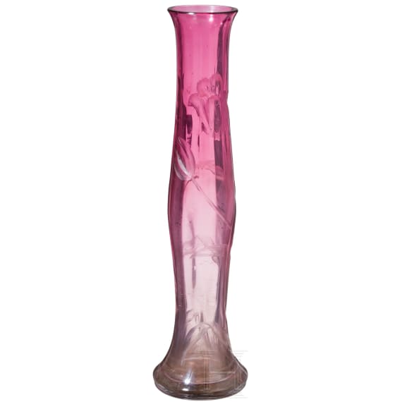 Vase mit Bl&uuml;tenzweig, Karlsbad, Moser, um 1900