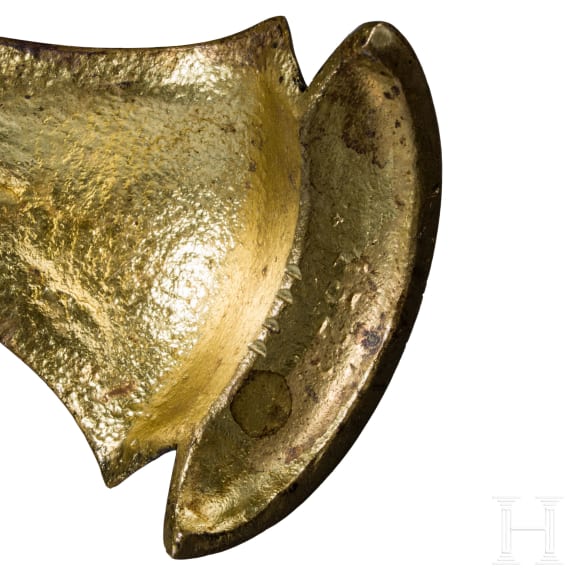 A large gilt-metal mounted, glazed art-nouveau pottery vase, circa 1910