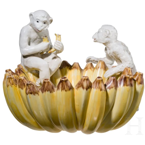 A large monkey banana bowl, Italy, 20th century