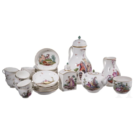 A rare 28-piece porcelain coffee and tea set, Frankenthal, 1762-1770