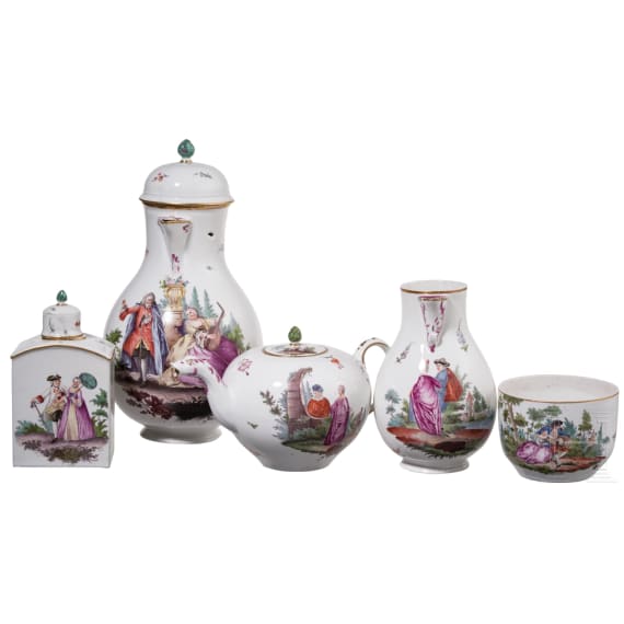 A rare 28-piece porcelain coffee and tea set, Frankenthal, 1762-1770