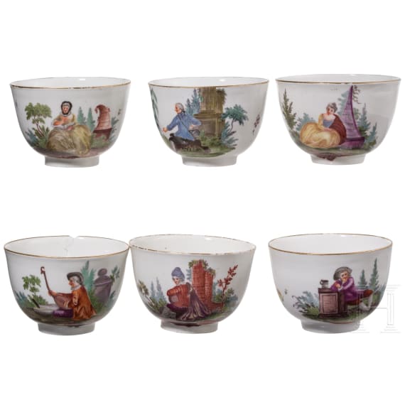 A rare 28-piece porcelain coffee and tea set, Frankenthal, 1762-1770