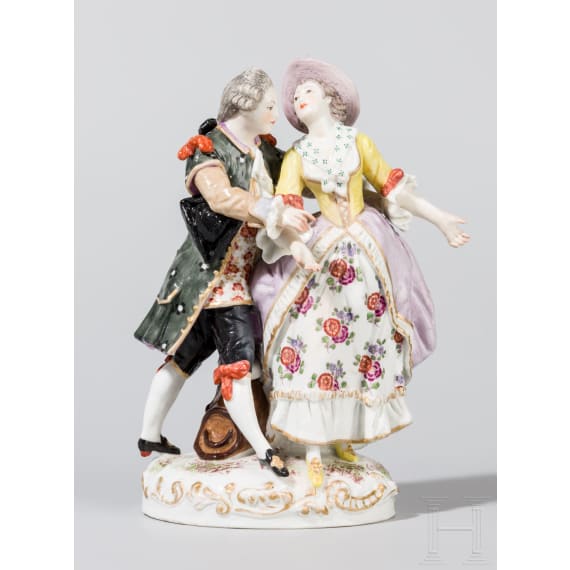 A porcelain couple, Frankenthal, 18th century