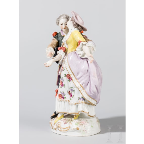 A porcelain couple, Frankenthal, 18th century