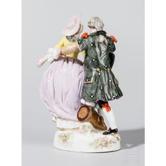 A porcelain couple, Frankenthal, 18th century