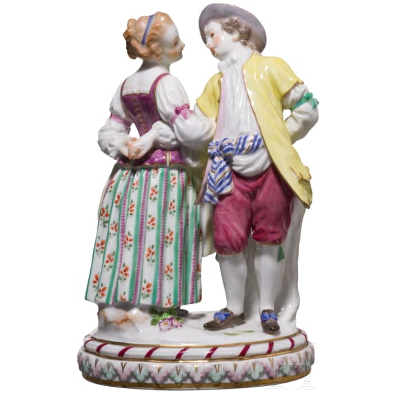 A porcelain group showing a dancing couple, Meissen, 1934 - 1945