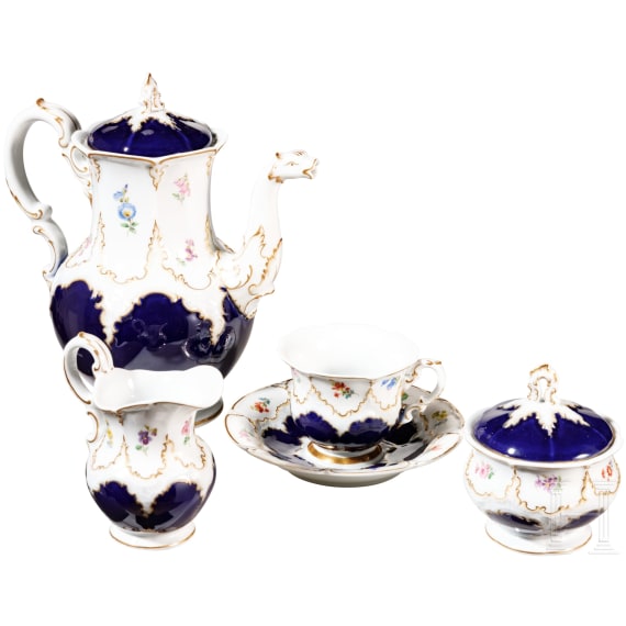 A porcelain coffee set "B-Form", Meissen, 20th century