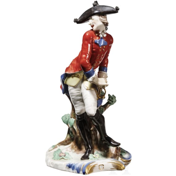 A porcelain figure "Gleeful Soldier", Nymphenburg, Franz Anton Bustelli, 1756 (design), early 20th century