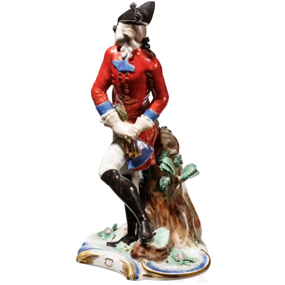A porcelain figure "Gleeful Soldier", Nymphenburg, Franz Anton Bustelli, 1756 (design), early 20th century