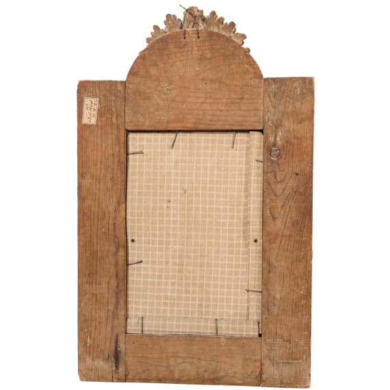 A carved Baroque mirror, probably German, 18th century