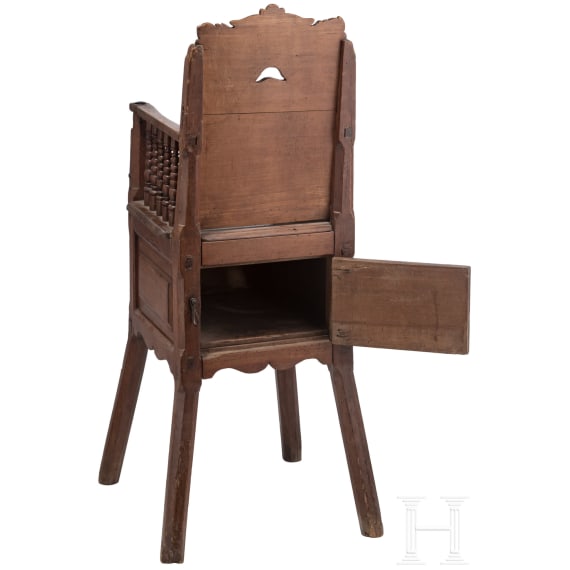 A French high chair with carved mascaron, circa 1700