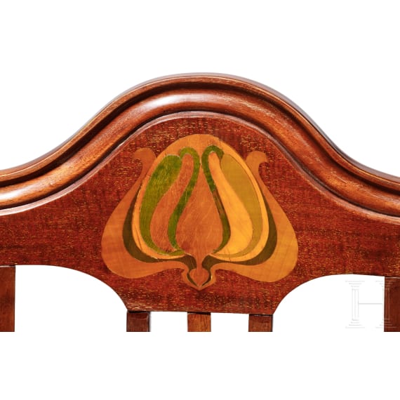 A German art nouveau high-backed chair, early 20th century