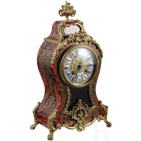 A Boulle table clock in Louis XV style, Munich, circa 1900