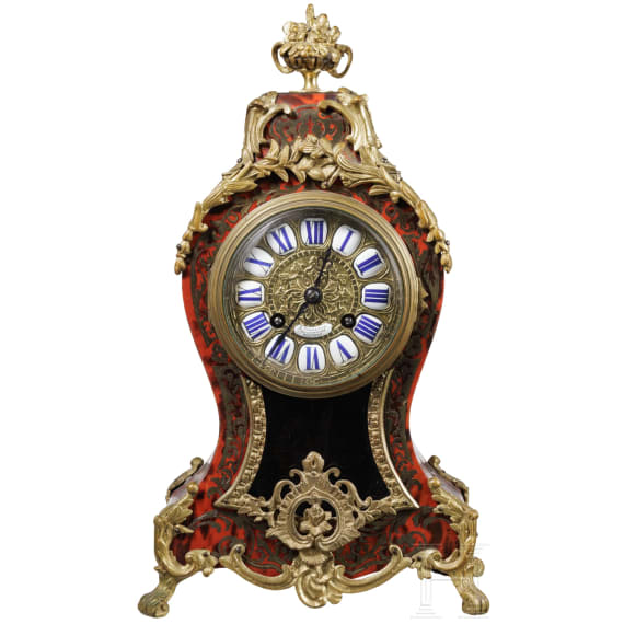 A Boulle table clock in Louis XV style, Munich, circa 1900