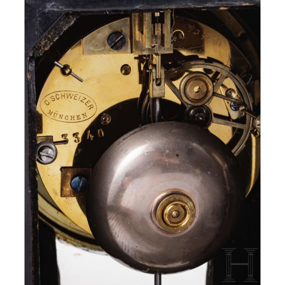 A Boulle table clock in Louis XV style, Munich, circa 1900