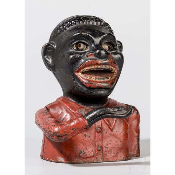 A U.S./English piggy bank "Jolly Nigger-Bank", circa 1900
