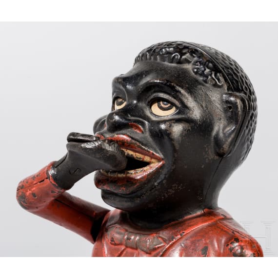A U.S./English piggy bank "Jolly Nigger-Bank", circa 1900